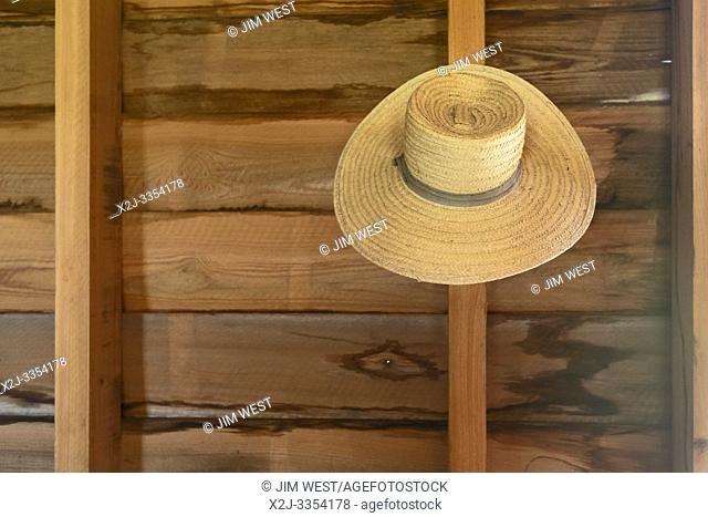 Thibodaux, Louisiana - A hat on the wall in the kitchen of the E. D. White Historic Site