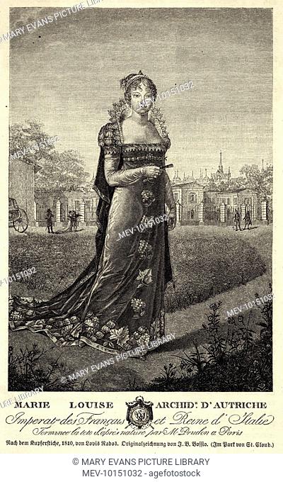 MARIE-LOUISE OF AUSTRIA second empress of Napoleon I in the park at Saint-Cloud, near Paris