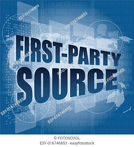 first party source words on digital touch screen interface