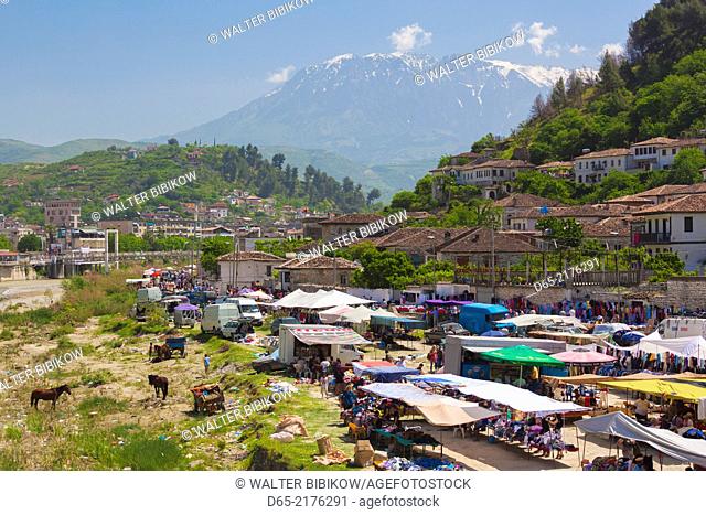 Albania, Berat-area, Gorica, Saturday bazaar