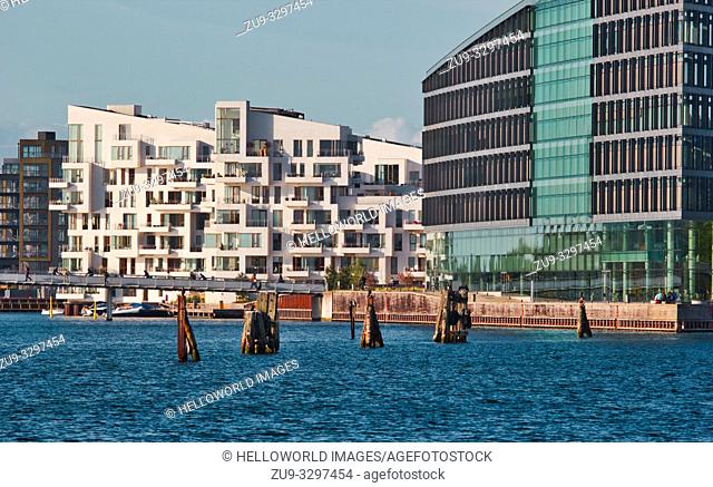 Modern waterfront apartments, copenhagen, denmark