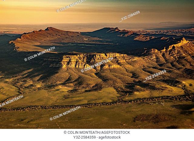 Wilpena Pound at dawn, Flinders ranges, South Australia