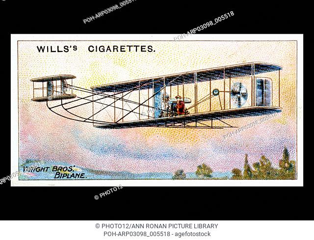 Wright Brothers' biplane 'Flyer': used fuel injection Card published 1910