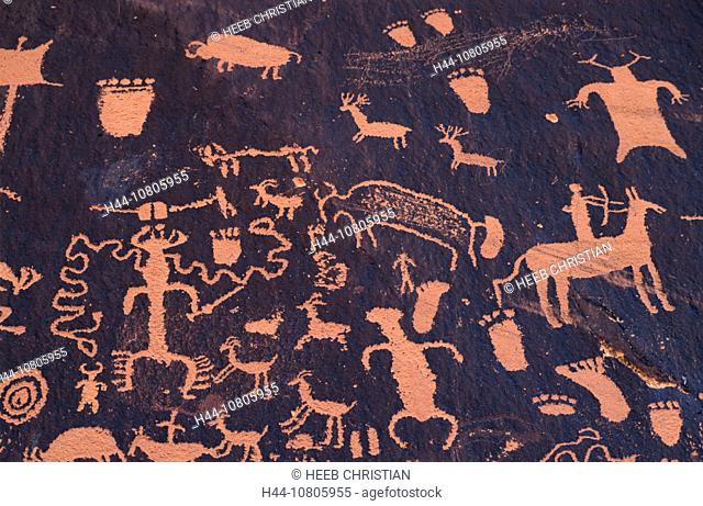 Newspaper Rock, State Monument, USA, America, United States, Utah, rock painting, Native Americans, culture, North A