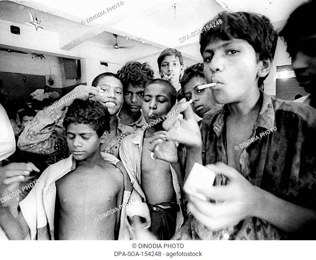 Street children at don bosco shelter ; Matunga ; Bombay Mumbai ; Maharashtra ; India NO MR