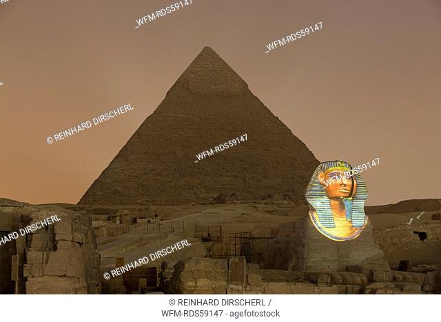 Light and Sound Show at Pyramids of Giza, Cairo, Egypt