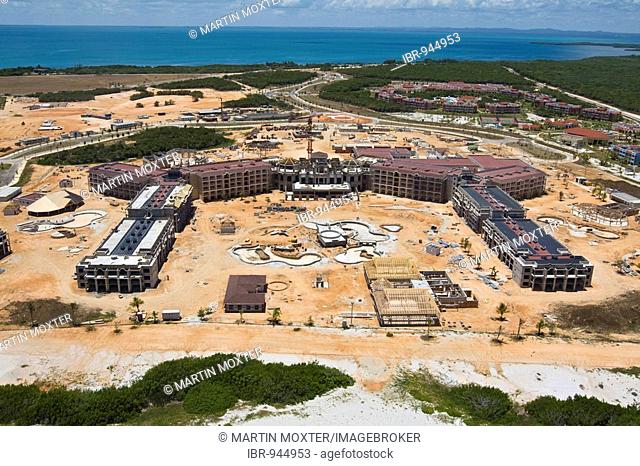 New luxury hotel under construction on Varadero, Cuba, Caribbean, Central America, America
