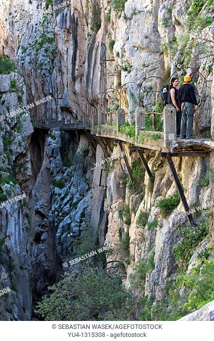 El Caminito del Rey, or King's little pathway  El Chorro  Andalucia, Spain