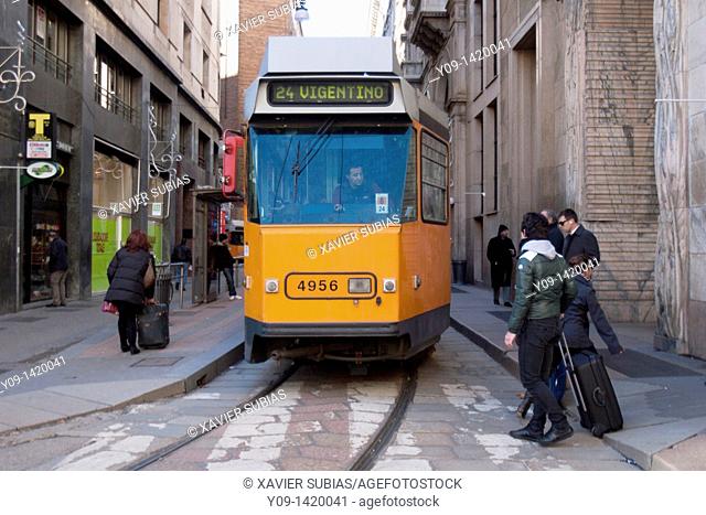 Tram, Milan, Lombardy, Italy