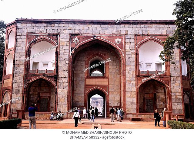 Inside view and entrance of Humayun tomb ; Delhi ; India
