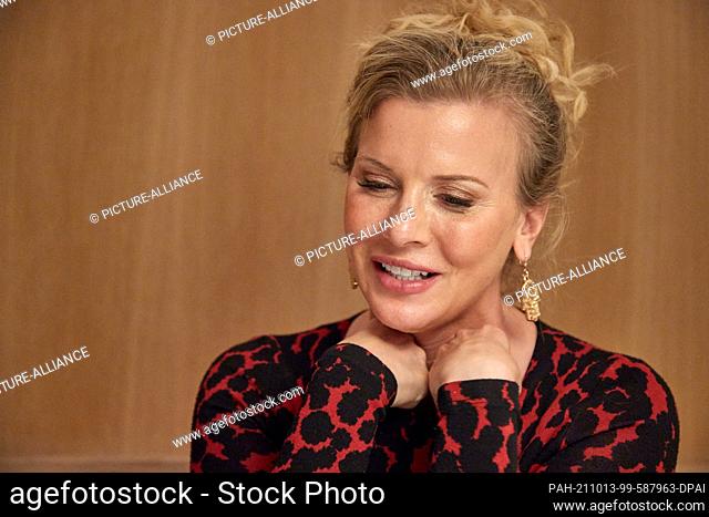 12 October 2021, Hamburg: Eva Habermann, actress and film producer, gives an interview at The Fontenay Hotel on the occasion of her third self-produced film...