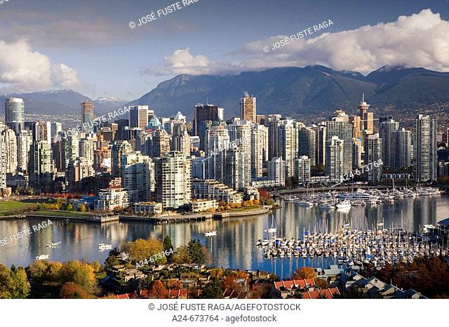 Nov. 2007. Canada. British Columbia. Vancouver City. False Creek and Downtown Vancouver