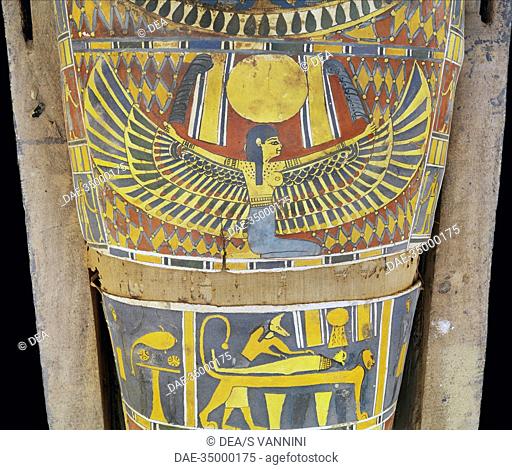 Egypt - Saqqara necropolis (UNESCO World Heritage List, 1979) - 4th century b.C. (Dinasty XXX, 378-341 b.C.). Mummified mid-ranking person