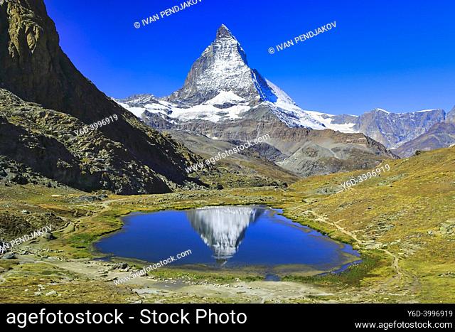 Matterhorn and Riffelsee, The Alps, Switzerland