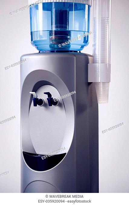 Water coller on white background