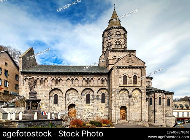 Notre-Dame Basilica is a Romanesque Auvergnat church located in Orcival, France