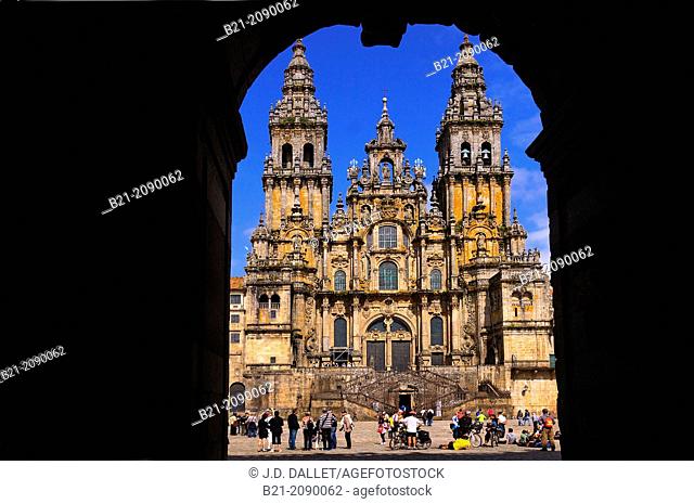Cathedral of Santiago de Compostela, Way of St James, La Coruña province, Galicia, Spain