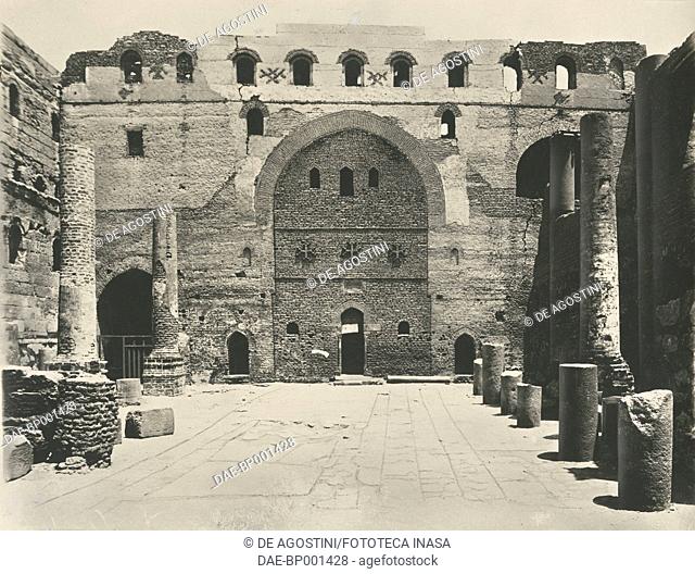 Facade of the sanctuary, White Monastery (Deir-el-Abyad), near Sohag, Egypt, ca 1912