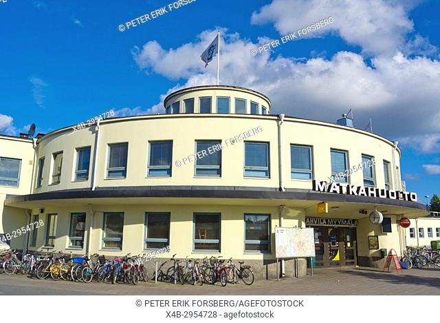 Bus station, functionalist style architecture, from 1938, Turku, western Finland