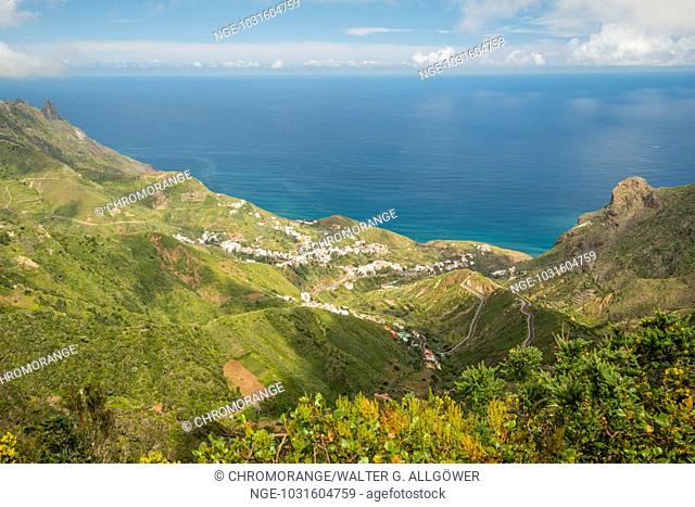 Taganana, Tal von Tagana, Barranco de la Iglesia, Anaga-Gebirge, Las Montanas de Anaga, Teneriffa, Kanarische Inseln, Spanien, Europa