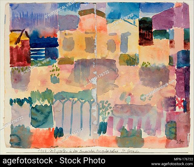Garden in St. Germain, The European Quarter Near Tunis. Artist: Paul Klee (German (born Switzerland), Münchenbuchsee 1879-1940 Muralto-Locarno); Date: 1914;...