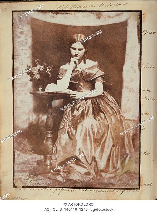 Miss Thomson of St. Andrews; Dr. John Adamson, Scottish, 1810 - 1870; Scotland, Europe; about 1845; Salted paper print from a Calotype negative; Image: 19
