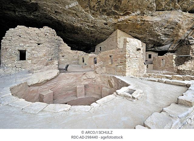 Spruce Tree House, cliff dwelling of native Americans, about 800 years old, Mesa Verde National Park, Colorado, USA