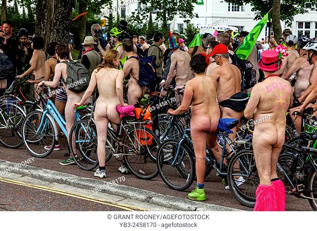 The Brighton Naked Bike Ride, Brighton, Sussex, UK