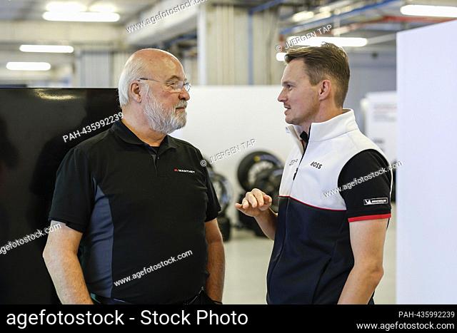 Porsche Motorsport Junior sighting 2023, Olaf Manthey, Marc Lieb (Team Leader Porsche Sports Communications) (lr). - Portimao/
