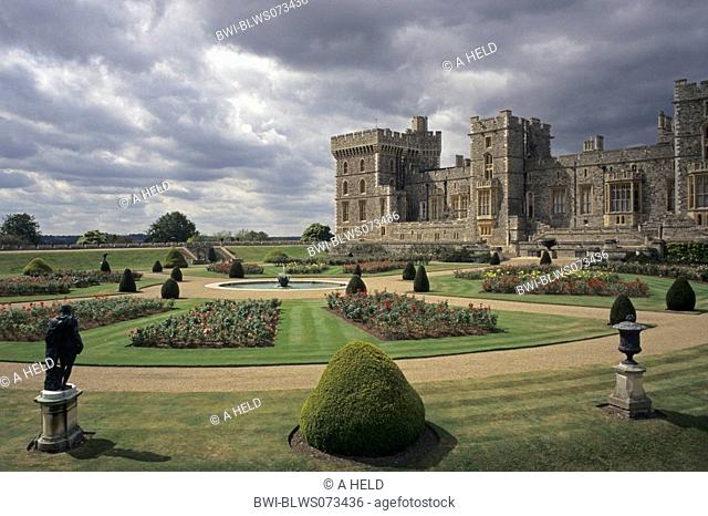 Winsor Castle, Castle with garden, United Kingdom, England, Berkshire, Windsor