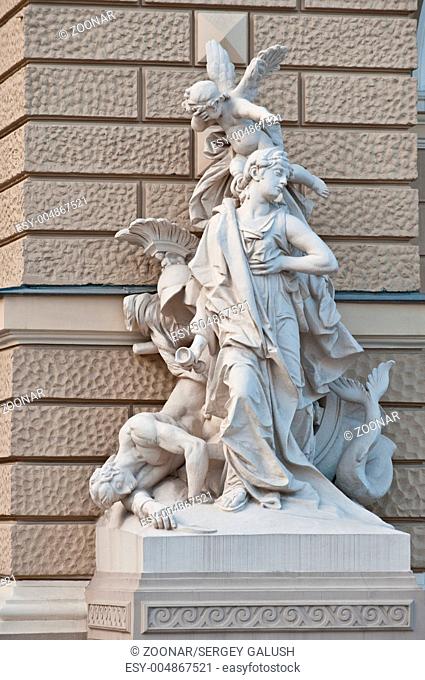 Statue of a building of an opera