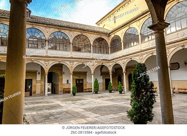 Palacio de las Cadenas, inner court, town Ubeda, Zona Monumental, UNESCO world heritage site, Andalusia, Spain