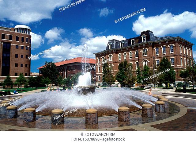 university, fountain, Purdue University, West Lafayette, IN, college, Indiana, Fountain at Founders Park on the Purdue University campus