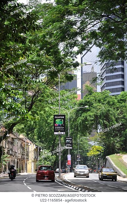 Kuala Lumpur (Malaysia): Jalan Raja Chulan, avenue in the city's center