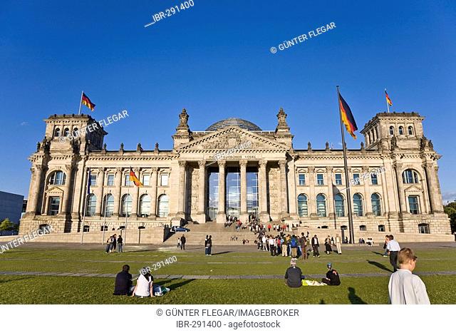 Reichstag with place of the republic, Berlin, Germany
