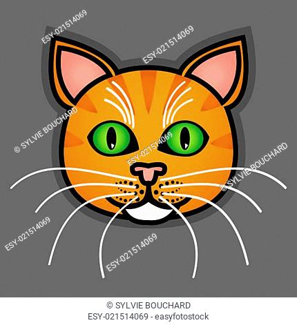 Cartoon orange cat