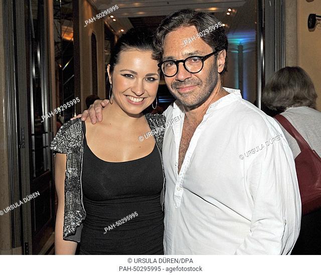 Italian-American fusion and jazz guitarist Al Di Meola and his partner Stephanie Kreis during the opening of the Jazz Summer 2014 at Hotel Bayerischer Hof...