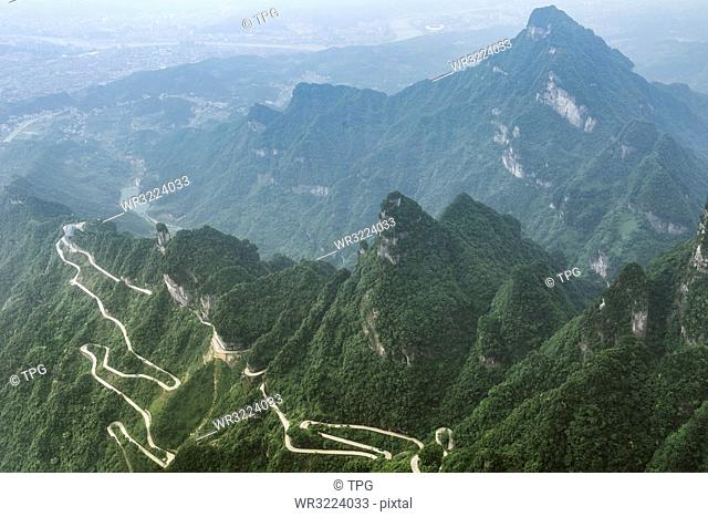 Over view of the Zhangjiajie, Hunan, China