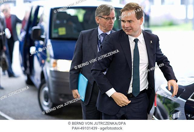 Danish Minister of Defence Nicolai Wammen arrives for the meeting of NATO defence ministers in Brussels, Belgium, 03 June 2014