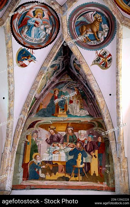 Kirche St. Magdalena in Moos, Mooskirche, Niederdorf, Südtirol, Italien