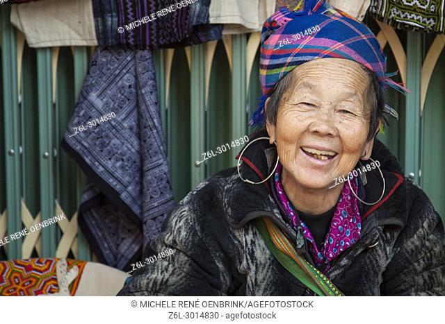 Local Hmong tribal women in Sapa Vietnam