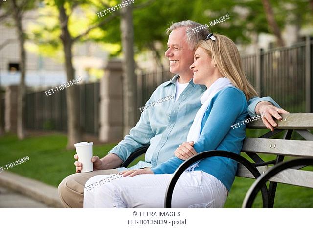 A couple at a park