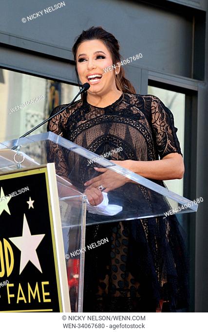 Eva Longoria Baston's star ceremony on the Hollywood Walk of Fame in Los Angeles Featuring: Eva Longoria Where: Los Angeles, California