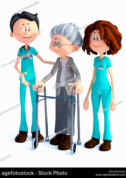 Cartoon patient Stock Photos and Images | agefotostock
