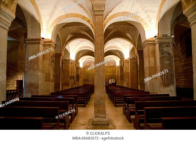 The crypt of Padri Filippini Church, in Verona. (Veneto, Italy)