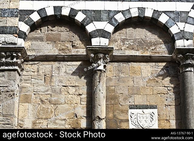 Detail of the Church of San Michele Arcangelo Volterra Pisa province Tuscany Italy