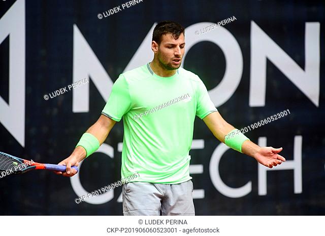 Bernabe Zapata Miralles (Spain) is seen during the Moneta Czech Open tennis tournament, part of the ATP Challenger Tour, on June 6, 2019, in Prostejov