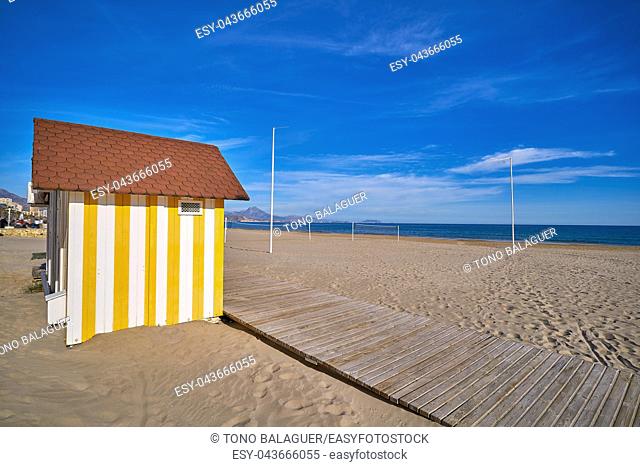 El Campello beach Muchavista playa in Alicante at Costa Blanca of Spain