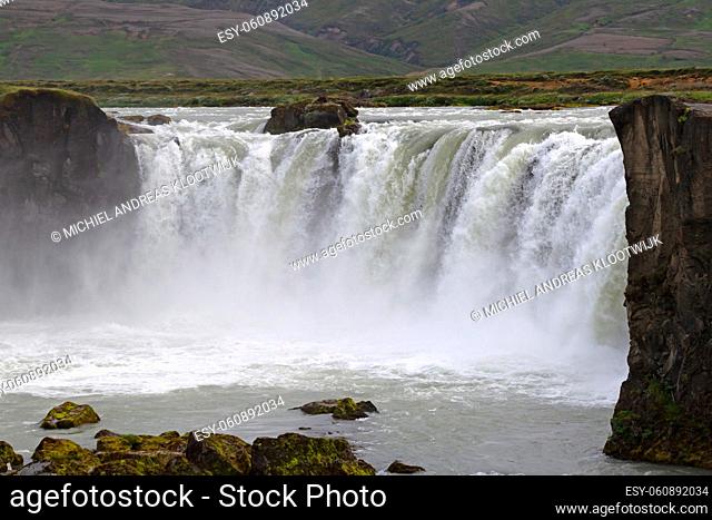 Godafoss, Fall of the Gods , only 12 meters high but one of the most famous and beautiful falls in Iceland
