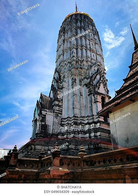 A beautiful Thailand temples, pagodas and Buddha statute in old historical's Thailand country at ""Ayutthaya"" Province Thailand